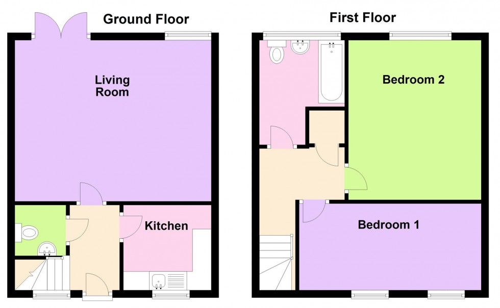 Floorplan for Ideal Starter Home, Sweet Hill Lane, Portland