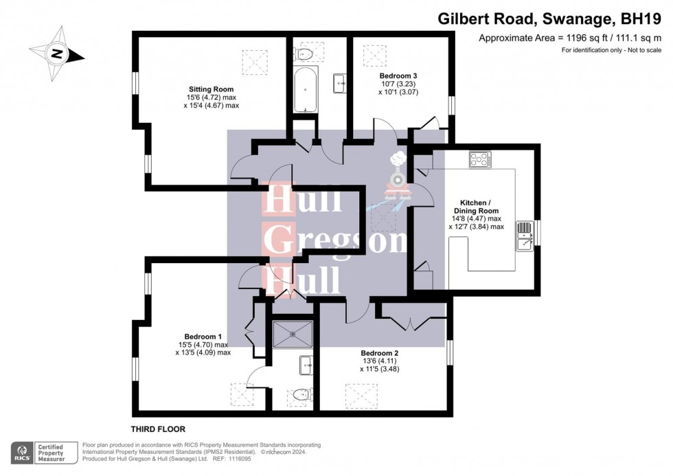 Floorplan for Selby House, Gilbert Road, Swanage