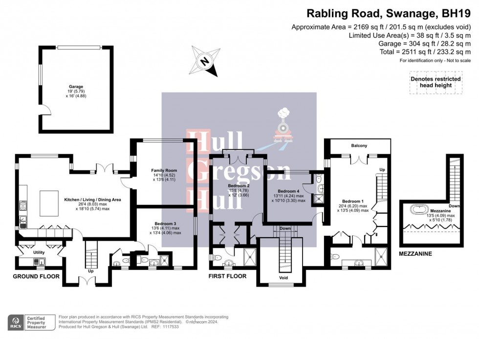 Floorplan for Rabling Road, Swanage